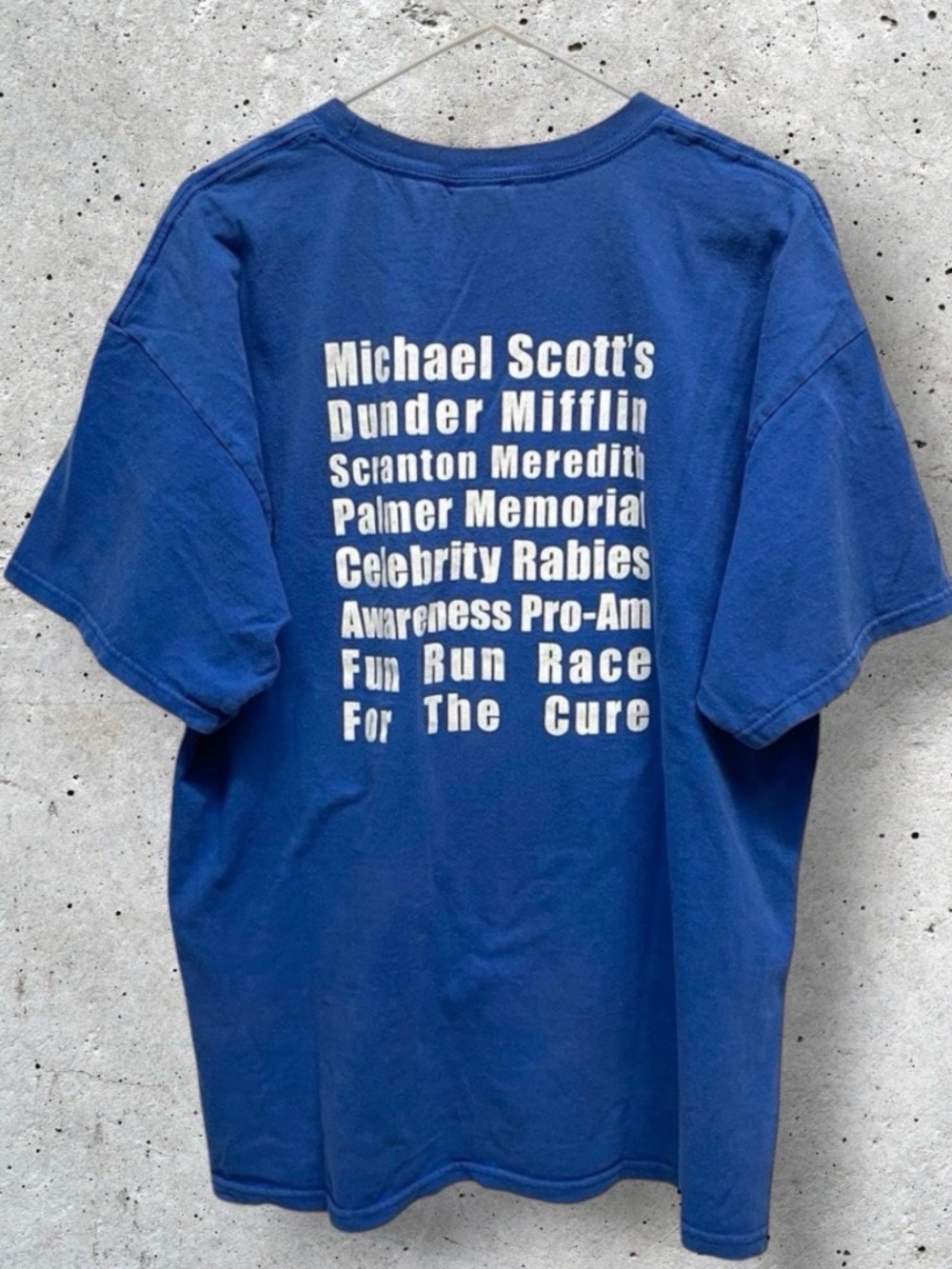 Y2K 2007 The Office Michael Scott 5K Charity Fun Run Funny Promo T-Shirt // XL